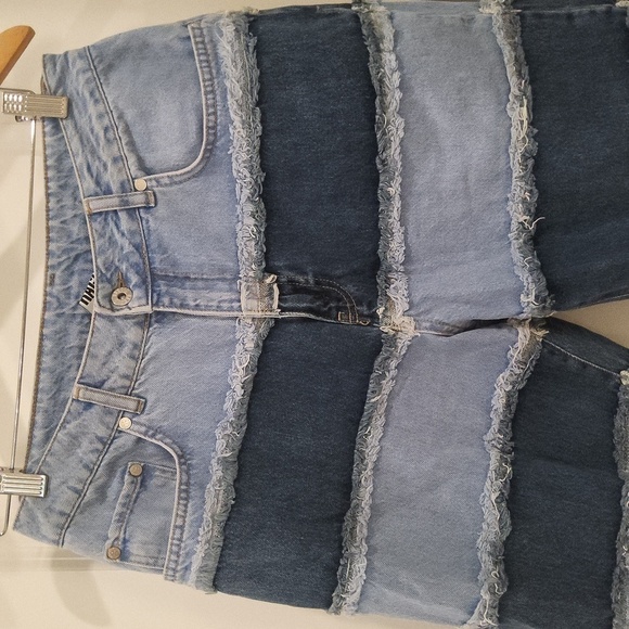 The Ragged Priest Two-Tone Stripe Panel Infringement Dad Fit Jeans - Size 30 - Picture 6 of 7